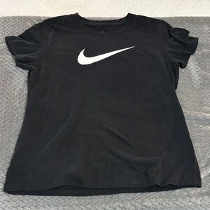 Nike Black Tee with White Swoosh